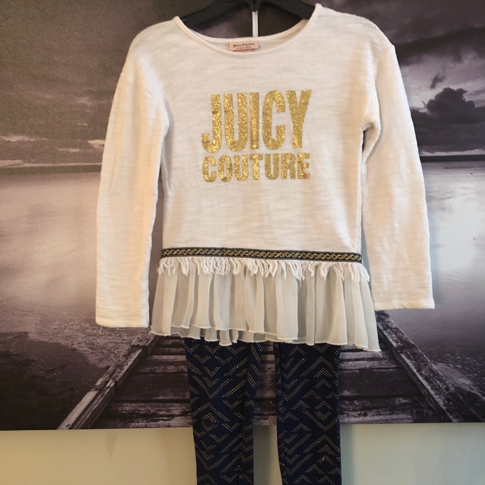 SALE Juicy Couture girls outfit gold sz 7